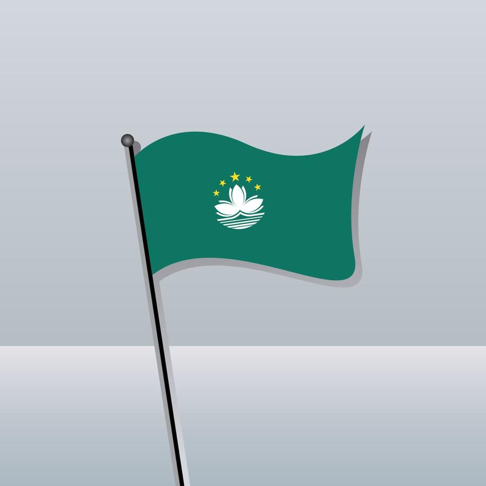 illustration du modèle de drapeau de macao vecteur