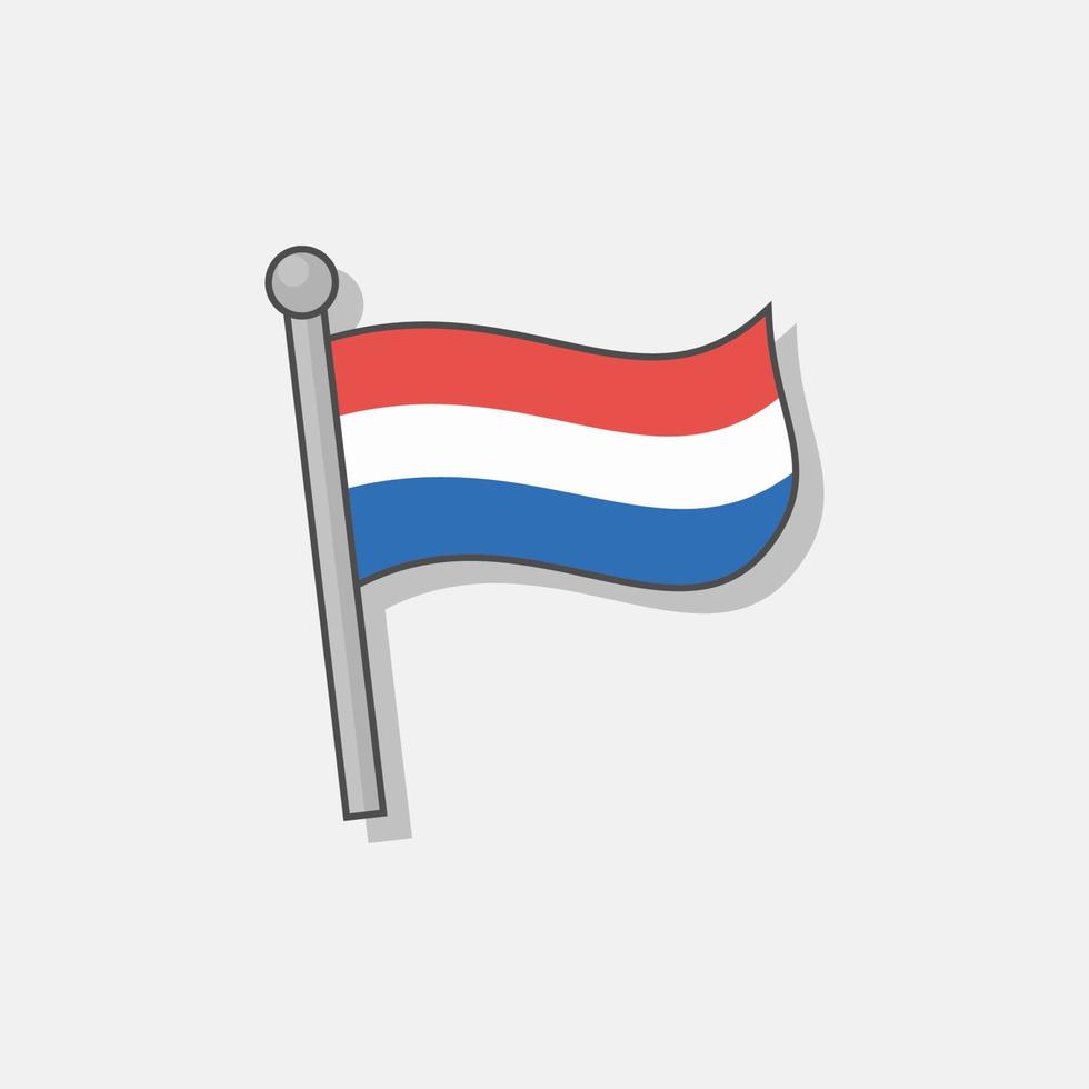 illustration du modèle de drapeau luxembourgeois vecteur