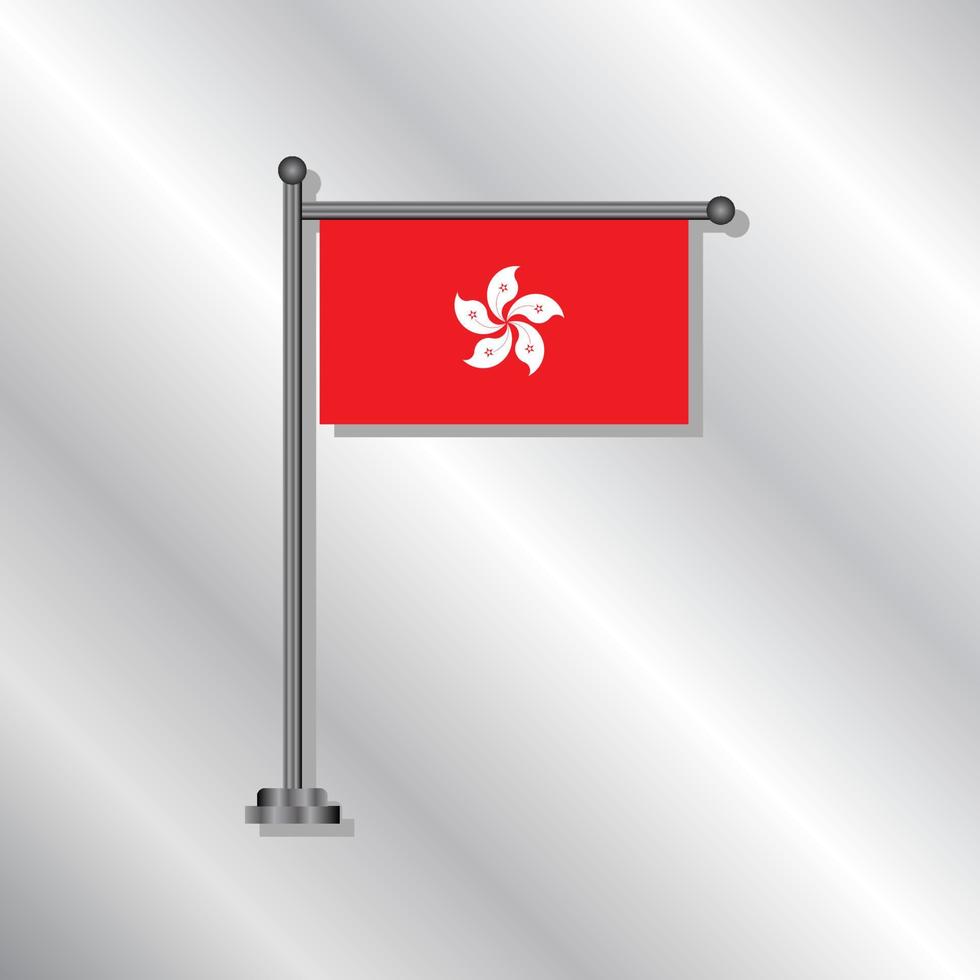 illustration du modèle de drapeau de hong kong vecteur