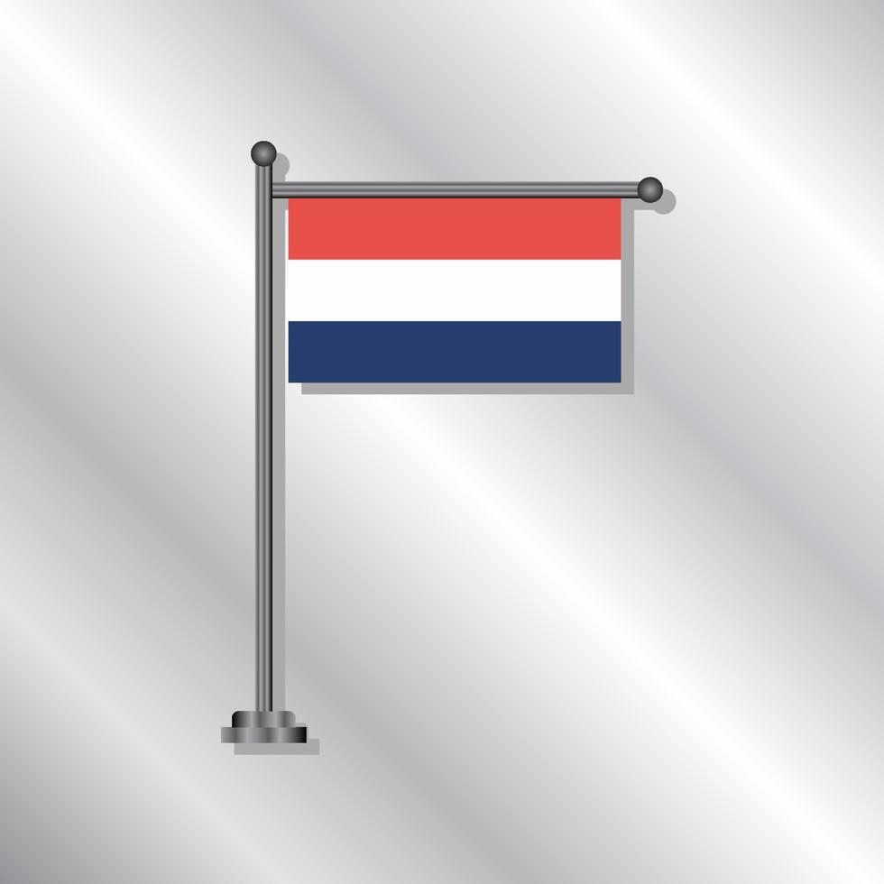 illustration du modèle de drapeau des pays bas vecteur