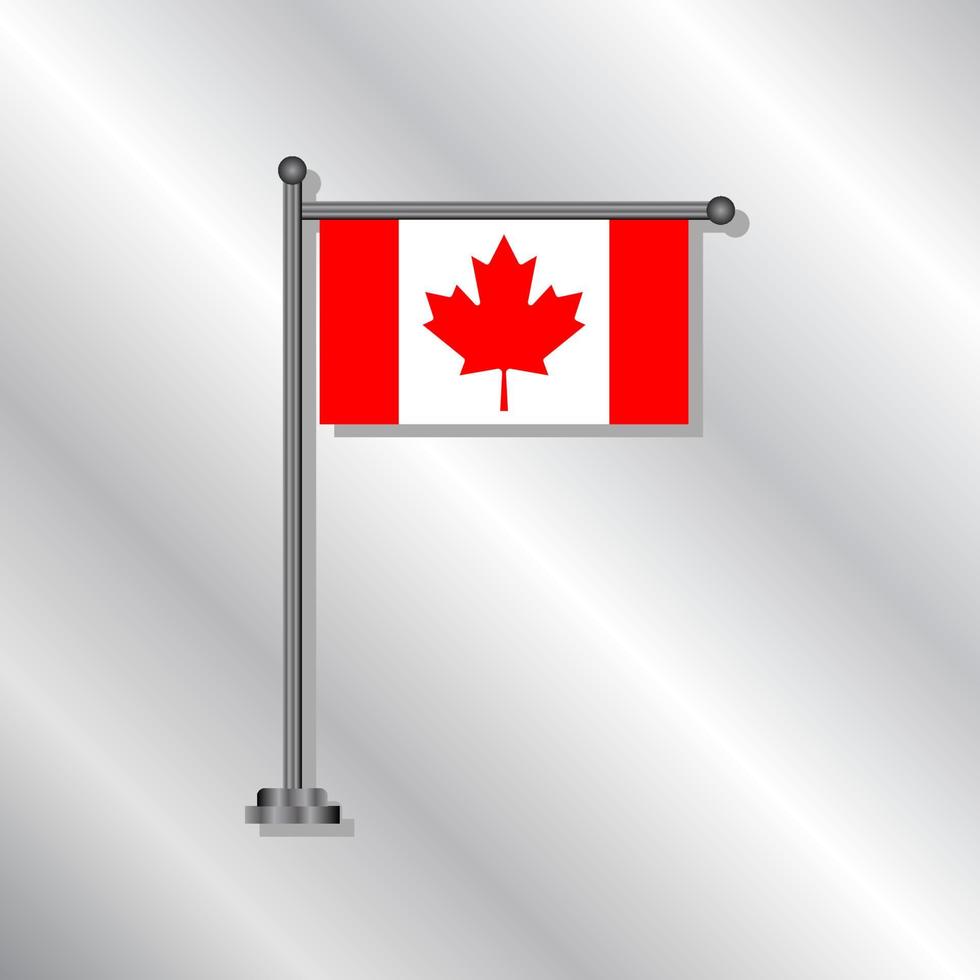illustration du modèle de drapeau du canada vecteur