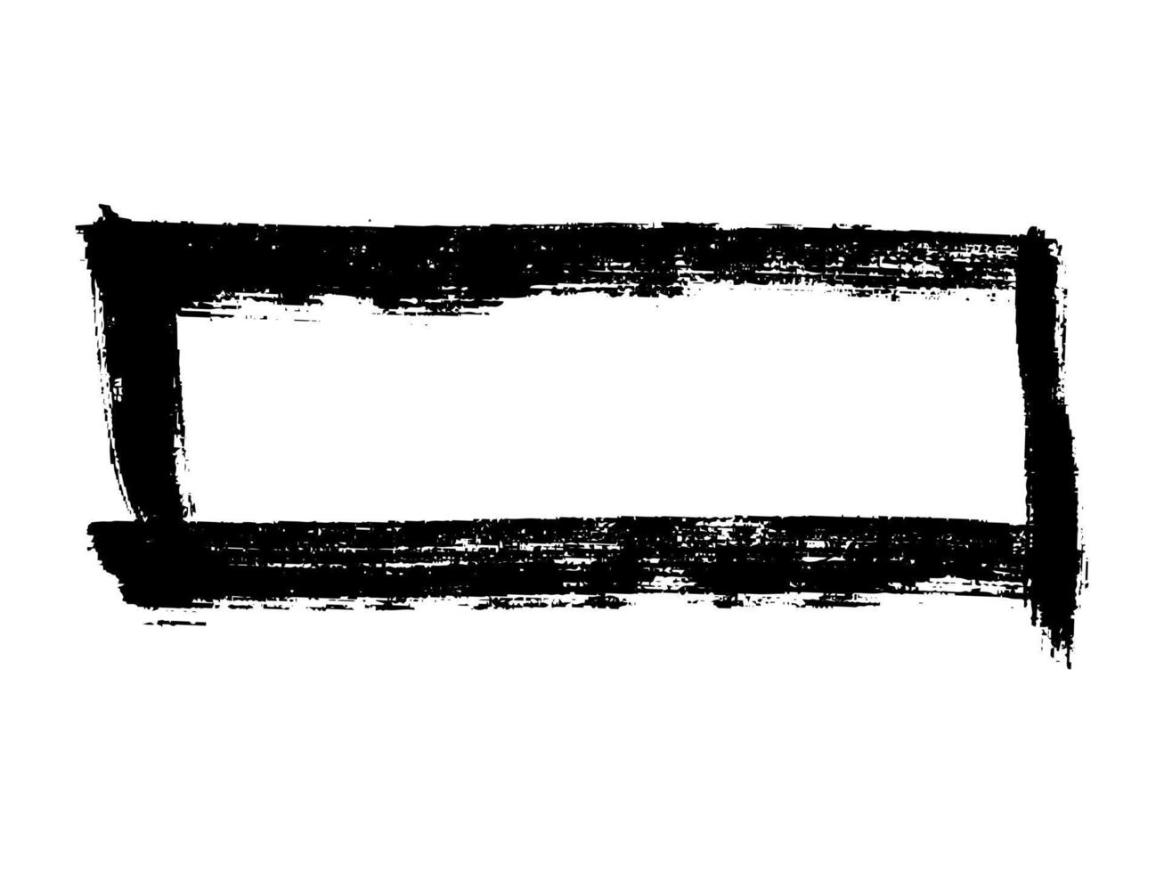 illustration de surbrillance dessinée à la main. clipart de cadre de marqueur. rectangle de gribouillage à l'encre. élément unique vecteur