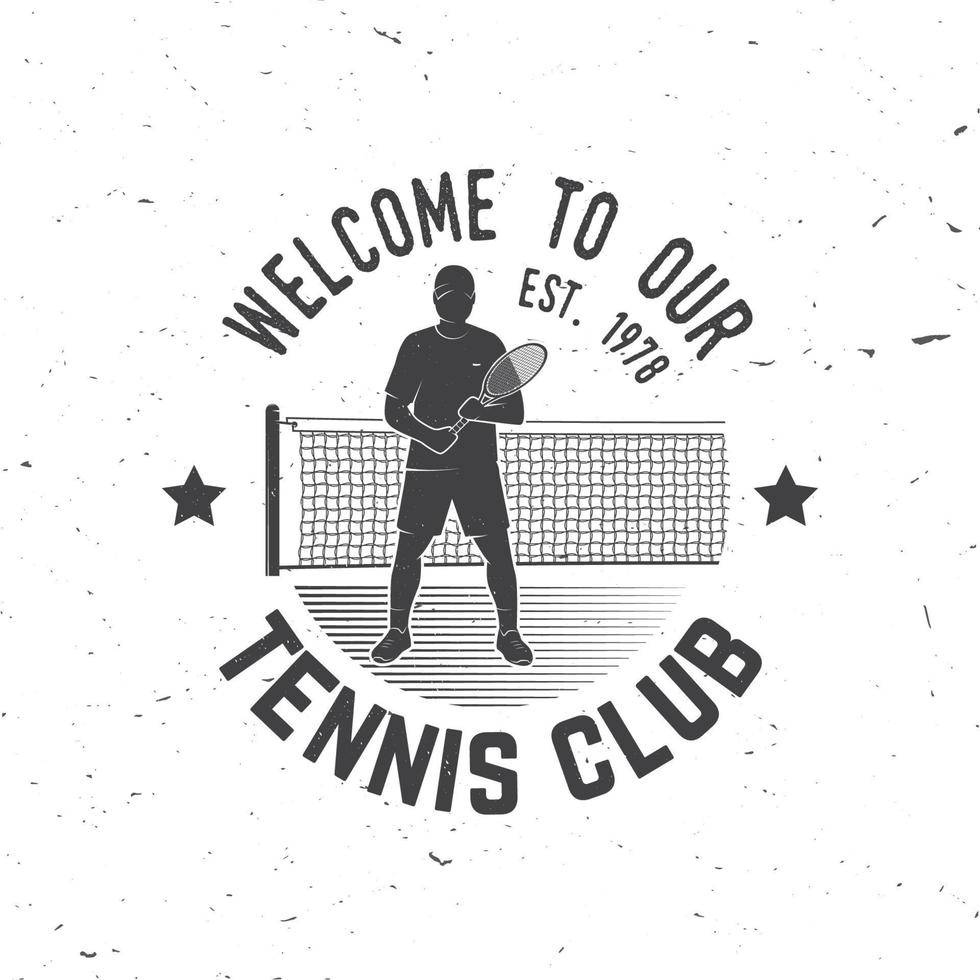 club de tennis. illustration vectorielle. vecteur