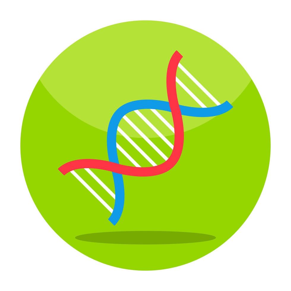 icône d'adn au design plat vecteur