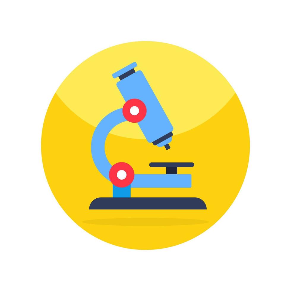 une icône du design plat du microscope vecteur