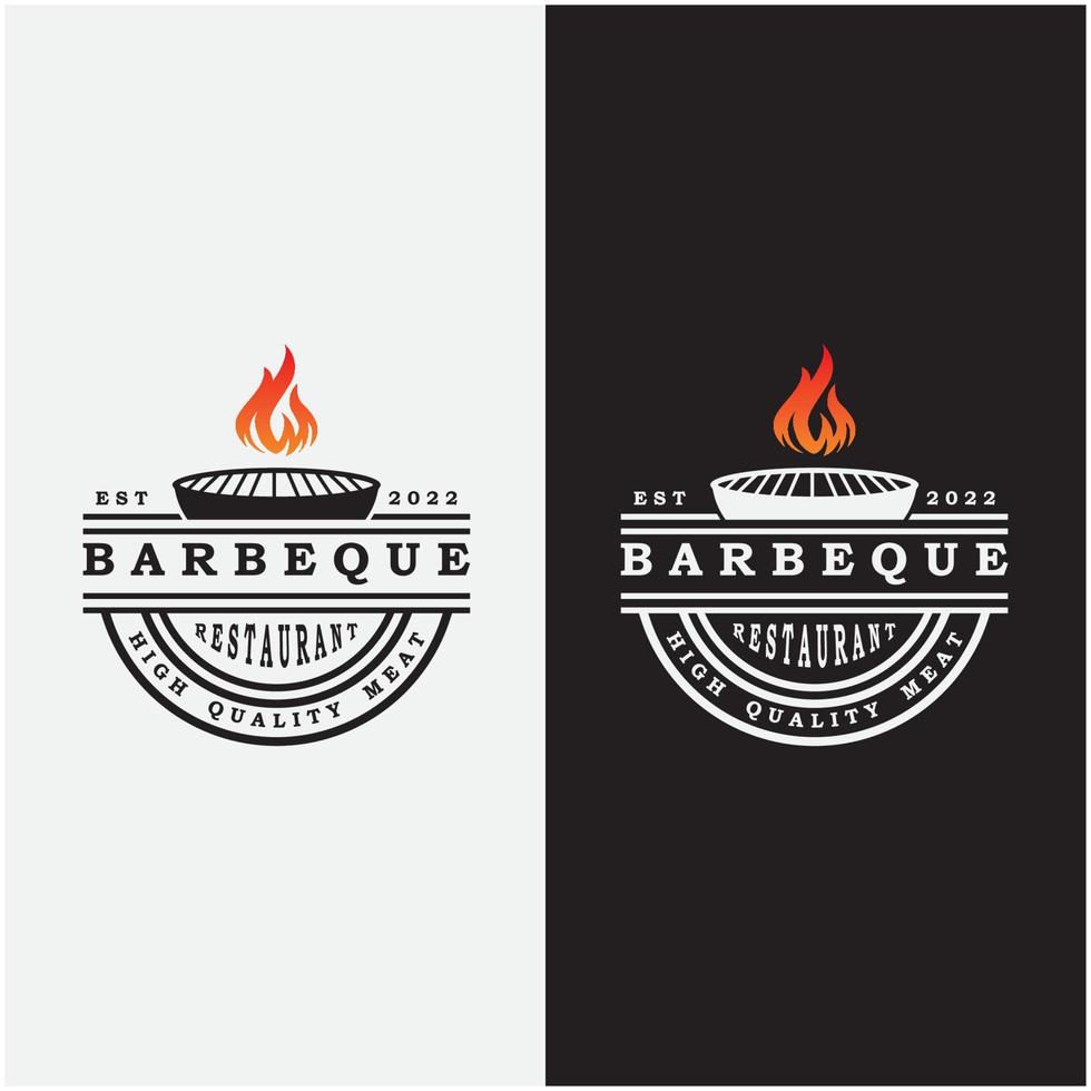 barbecue logo et symbole vecteur