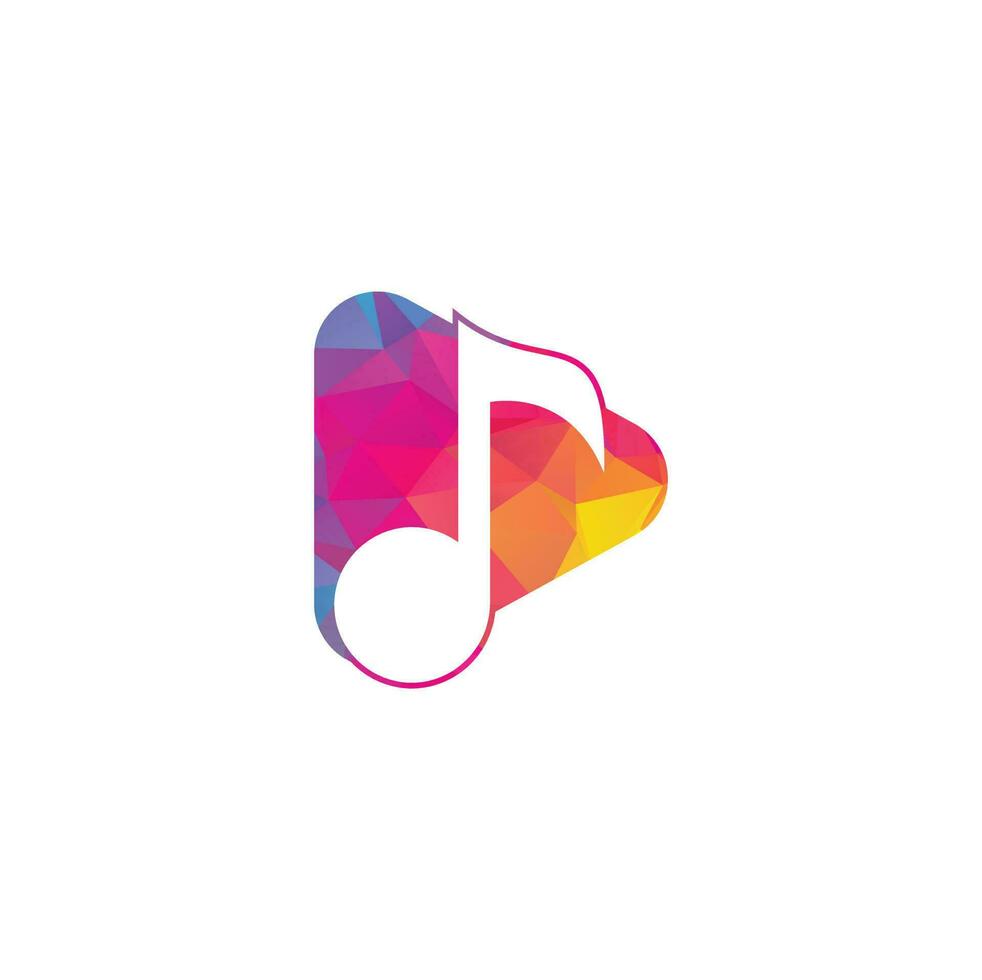 illustration vectorielle de musique logo design. vecteur