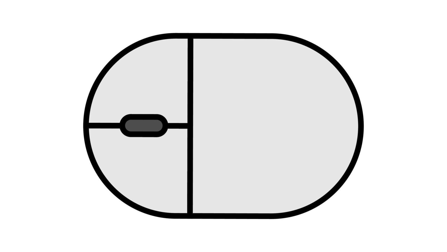 illustration vectorielle d'une souris d'ordinateur sans fil numérique à icône plate blanche linéaire avec boutons et molette sur fond blanc. concept informatique technologies numériques vecteur