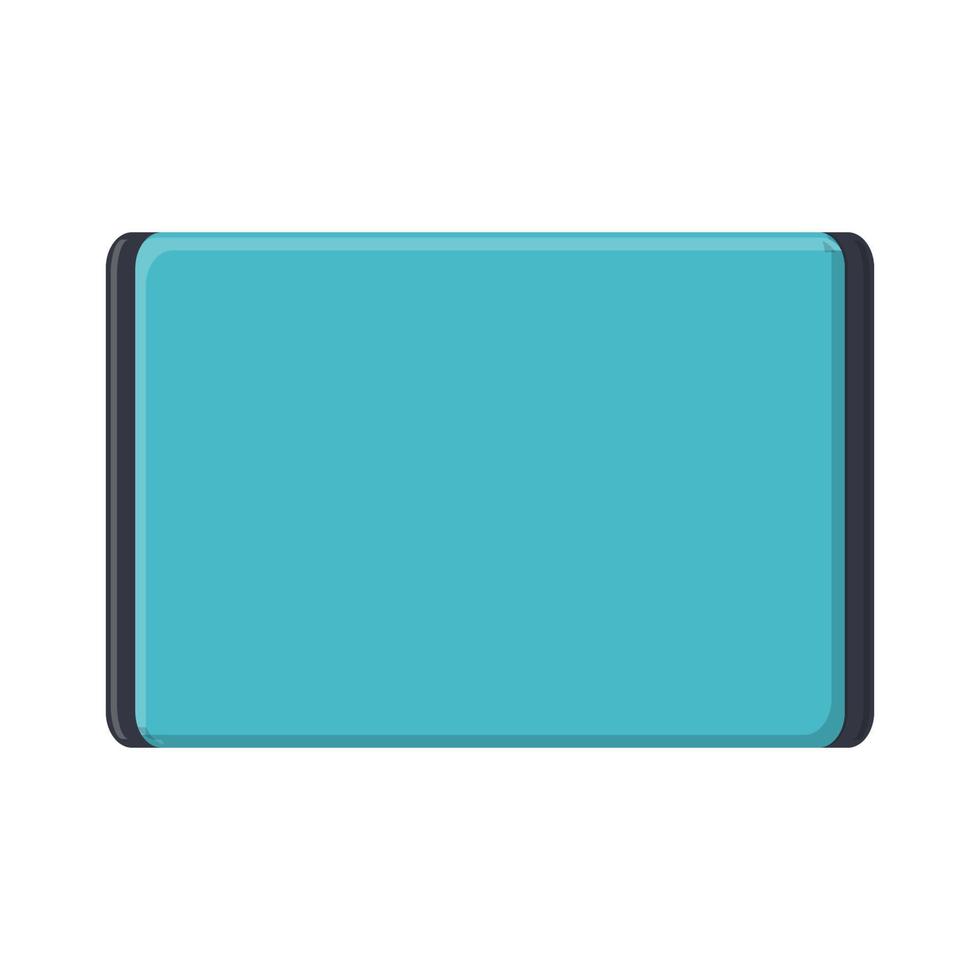 illustration vectorielle de l'icône plate de la tablette mobile rectangulaire numérique numérique moderne avec isolé sur fond blanc. concept informatique technologies numériques vecteur