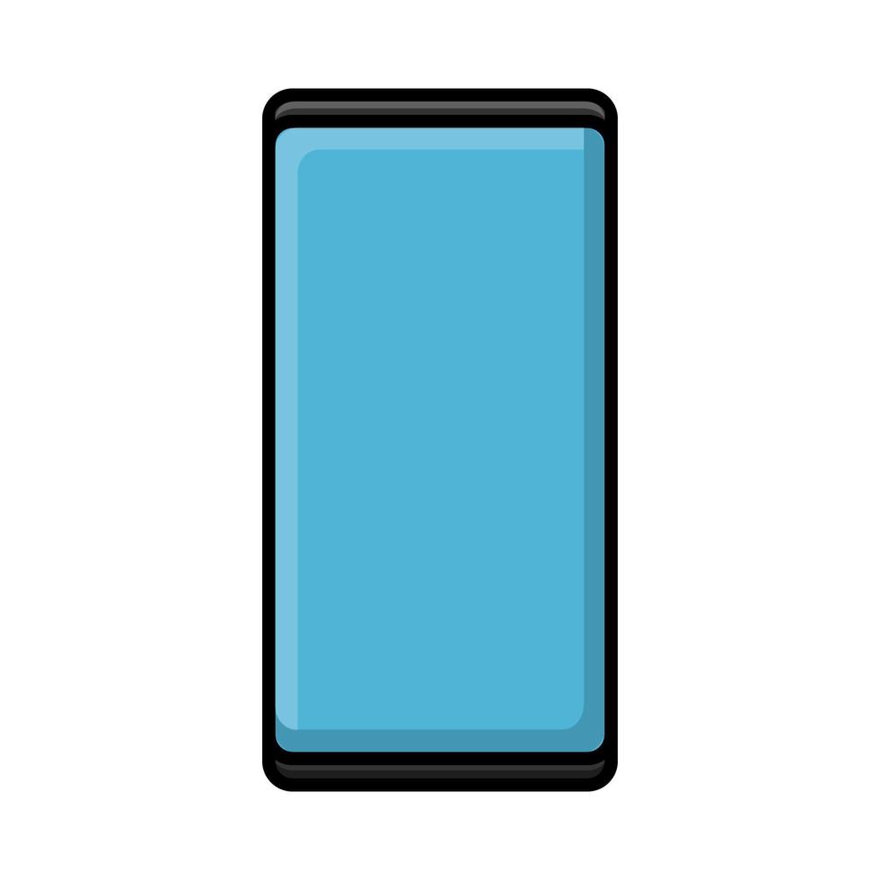 illustration vectorielle d'une icône plate d'un téléphone portable rectangulaire numérique intelligent numérique moderne avec isolé sur fond blanc. concept informatique technologies numériques vecteur