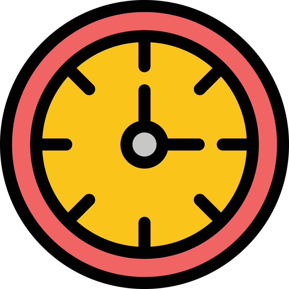 réveil chronomètre temps plat couleur icône vecteur icône modèle de bannière