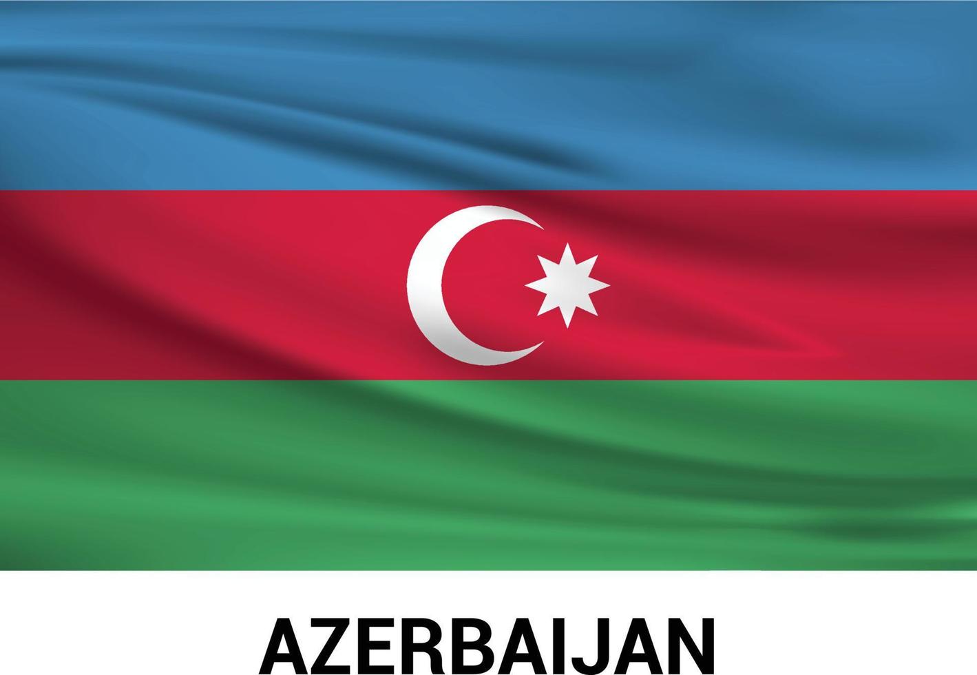 vecteur de conception du drapeau azerbaïdjanais