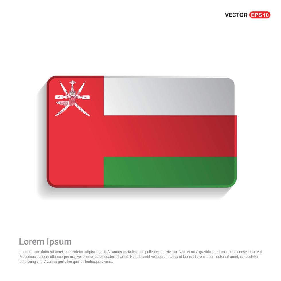 vecteur de conception de drapeau oman