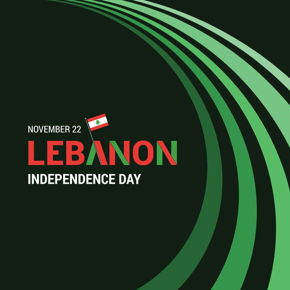 vecteur de conception de la fête de l'indépendance du liban