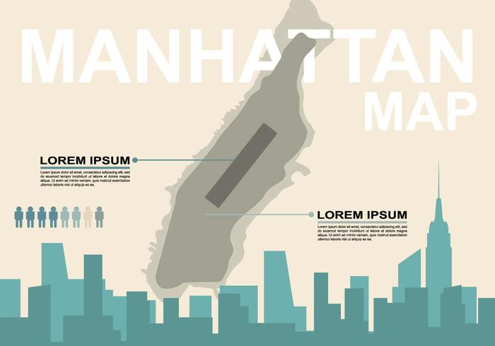 Illustration gratuite de la carte de Manhattan vecteur