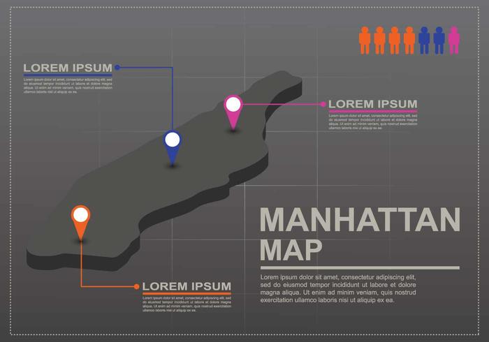 Illustration gratuite de la carte de Manhattan vecteur