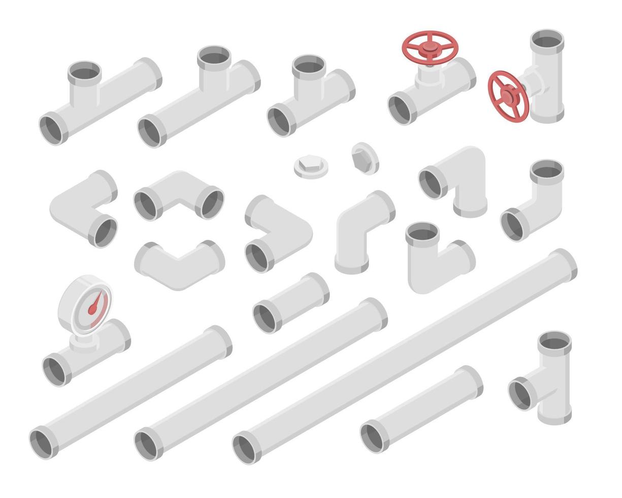 tuyau en acier isométrique conduites d'eau et de gaz et d'huile connexion industrielle avec ensemble de vecteurs isolés de vanne vecteur