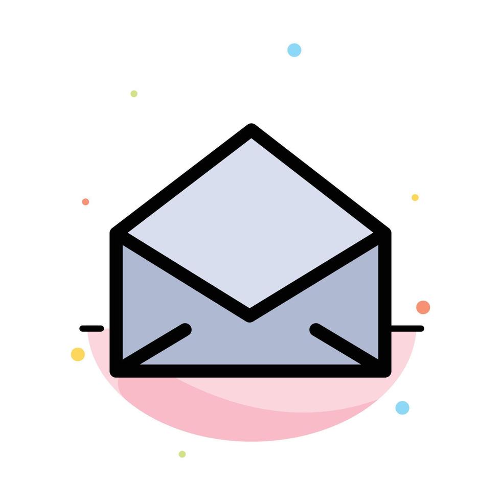 e-mail message ouvert modèle d'icône de couleur plat abstrait vecteur