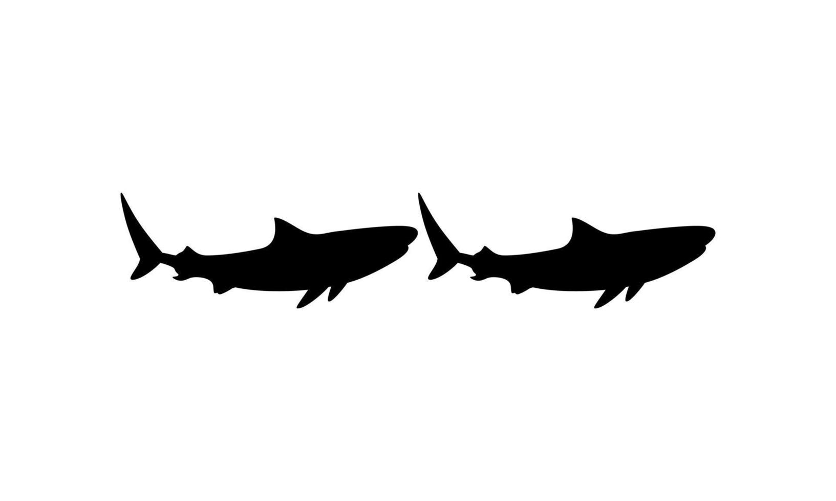 silhouette de requin pour logo, pictogramme, site Web, illustration d'art, infographie ou élément de conception graphique. illustration vectorielle vecteur