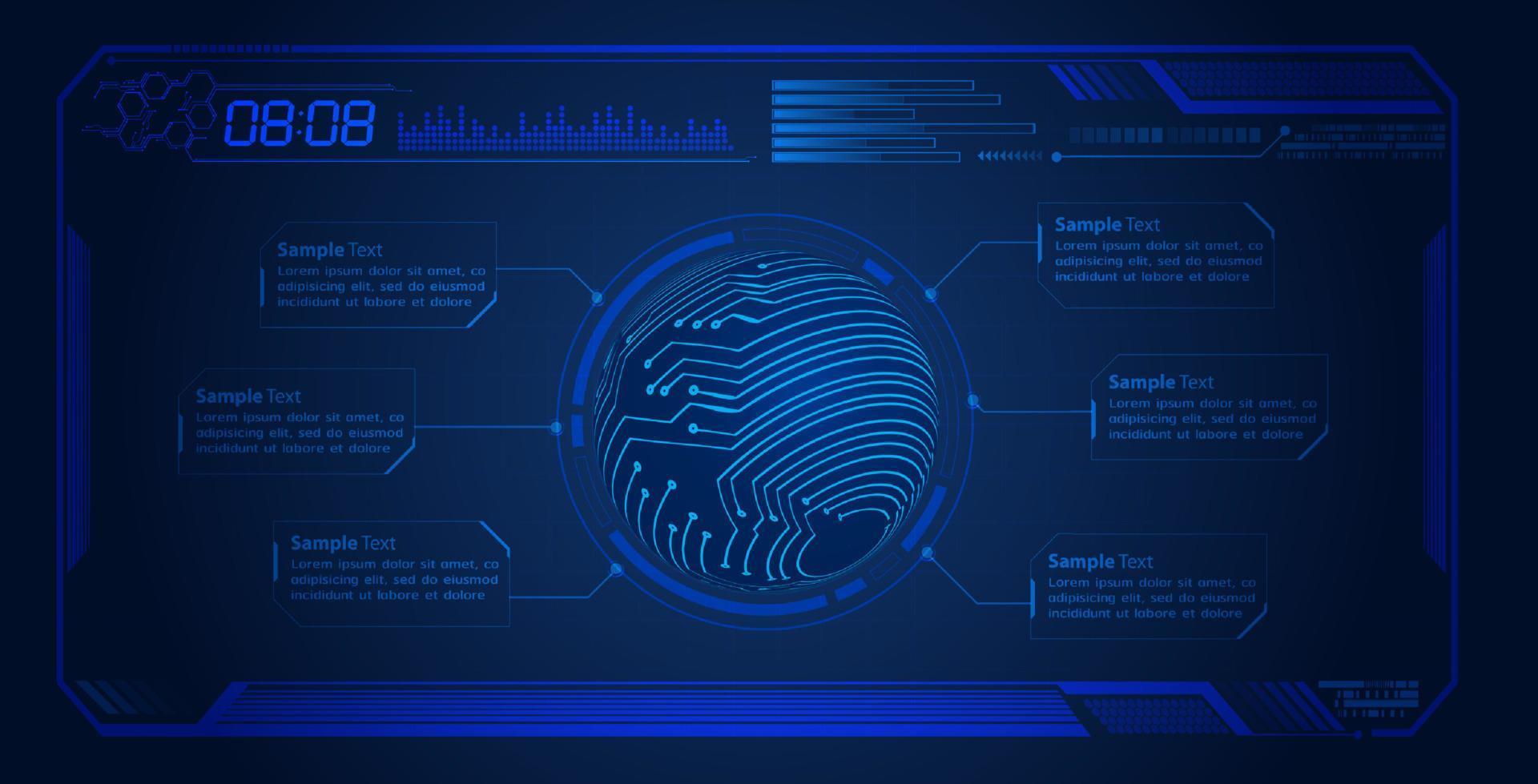 fond décran de technologie hud moderne vecteur