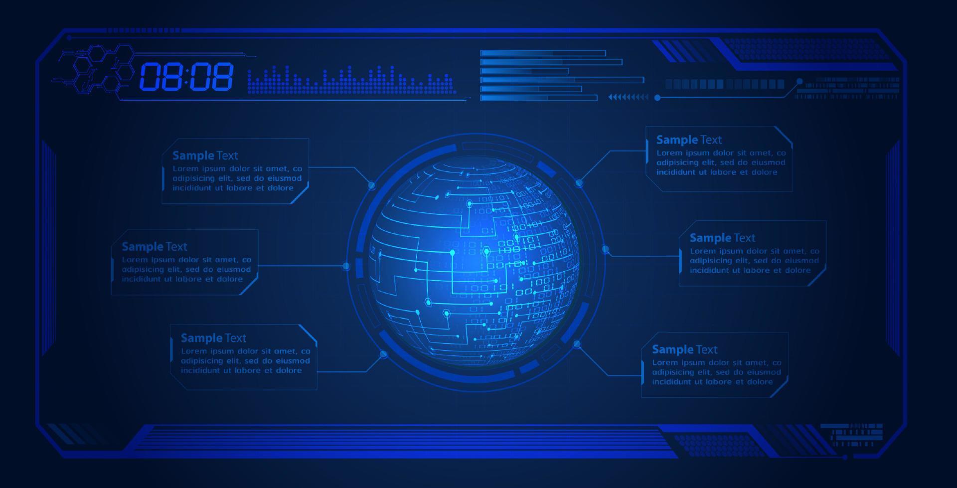 fond décran de technologie hud moderne vecteur