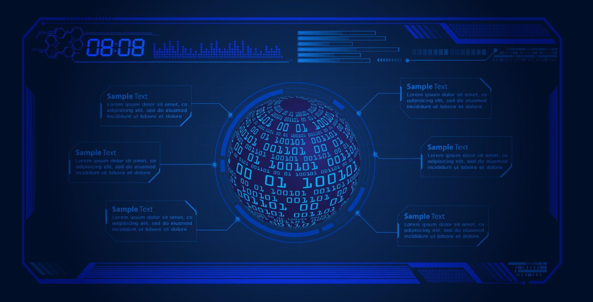 fond décran de technologie hud moderne vecteur