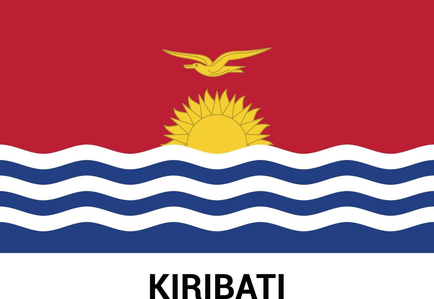 vecteur de conception de drapeaux kiribati