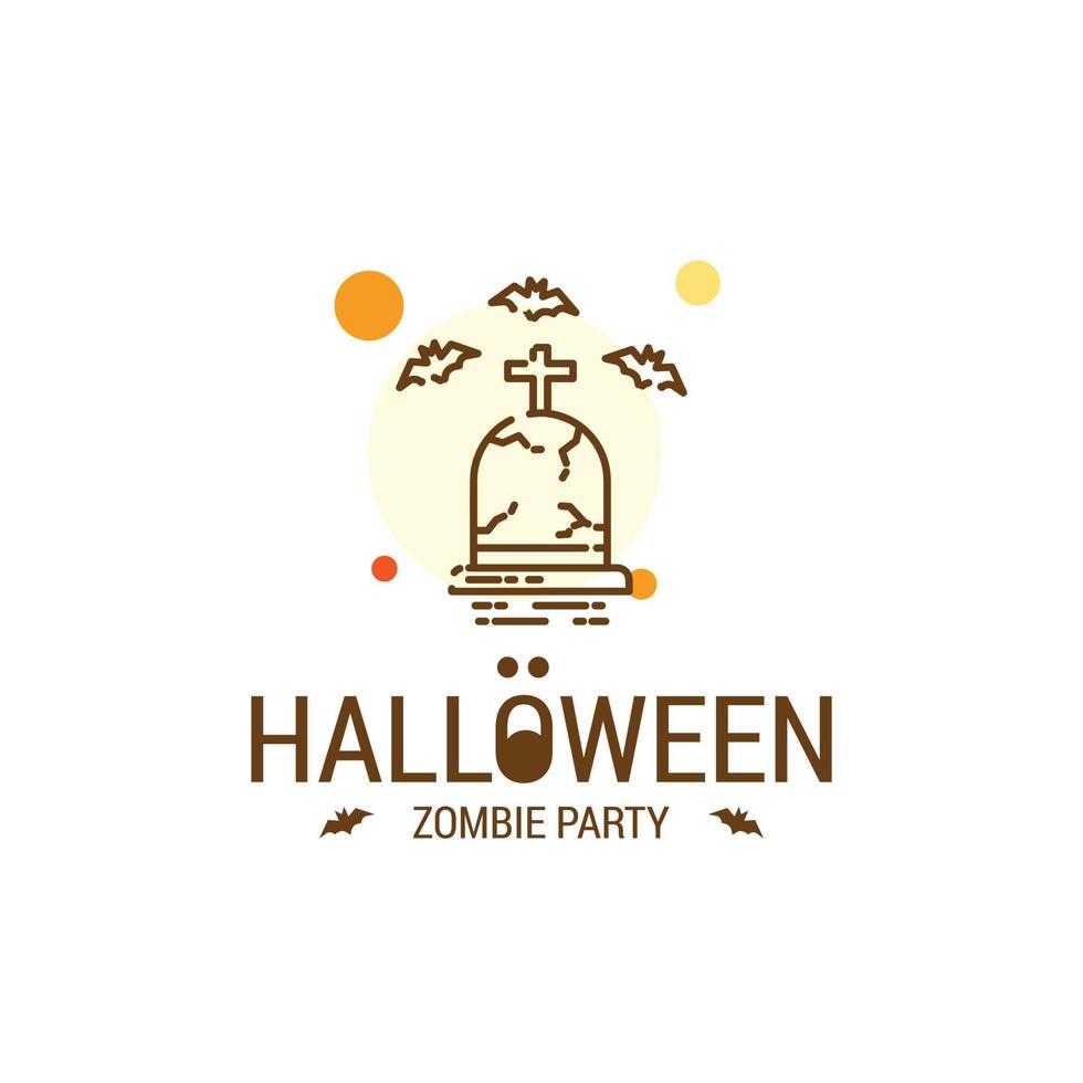 design joyeux halloween avec typographie et fond blanc vecteur