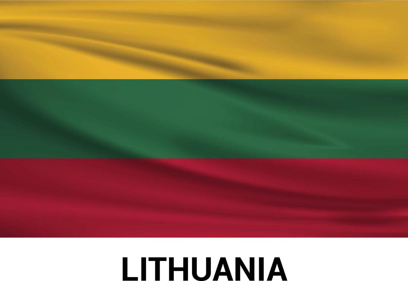 vecteur de conception de drapeaux lituanie