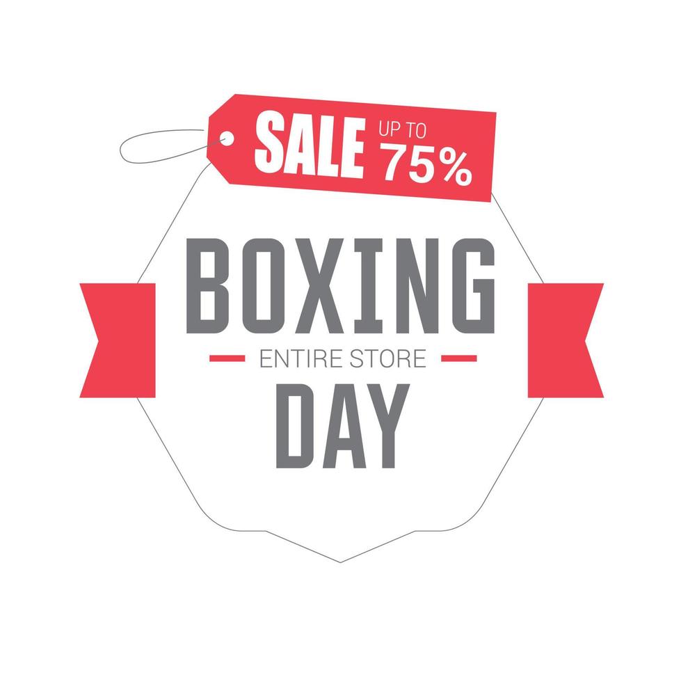 carte de vente boxing day avec vecteur de conception élégant