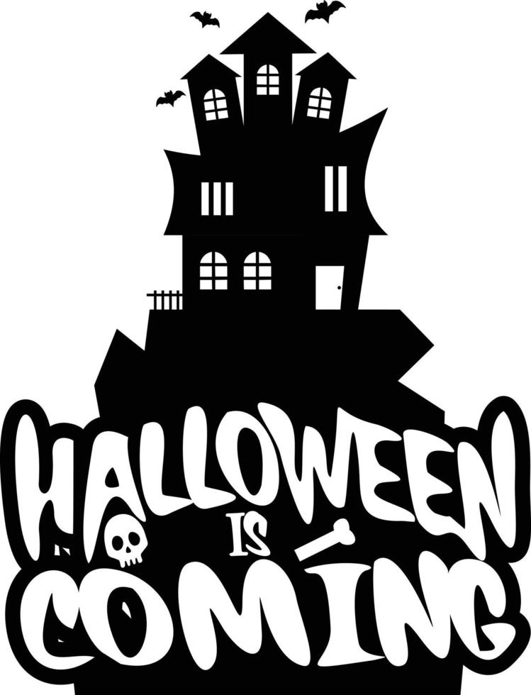 conception d'halloween avec typographie et vecteur de fond blanc