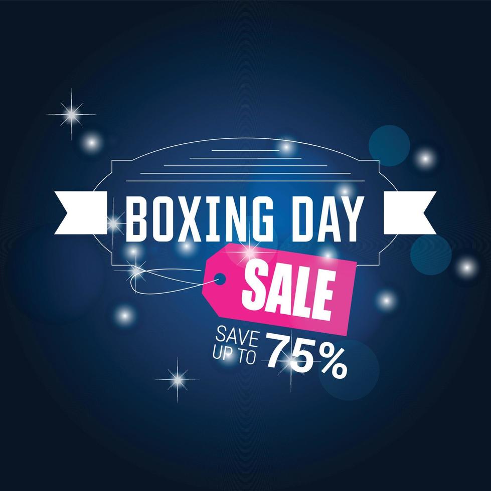 carte de vente boxing day avec vecteur de conception élégant