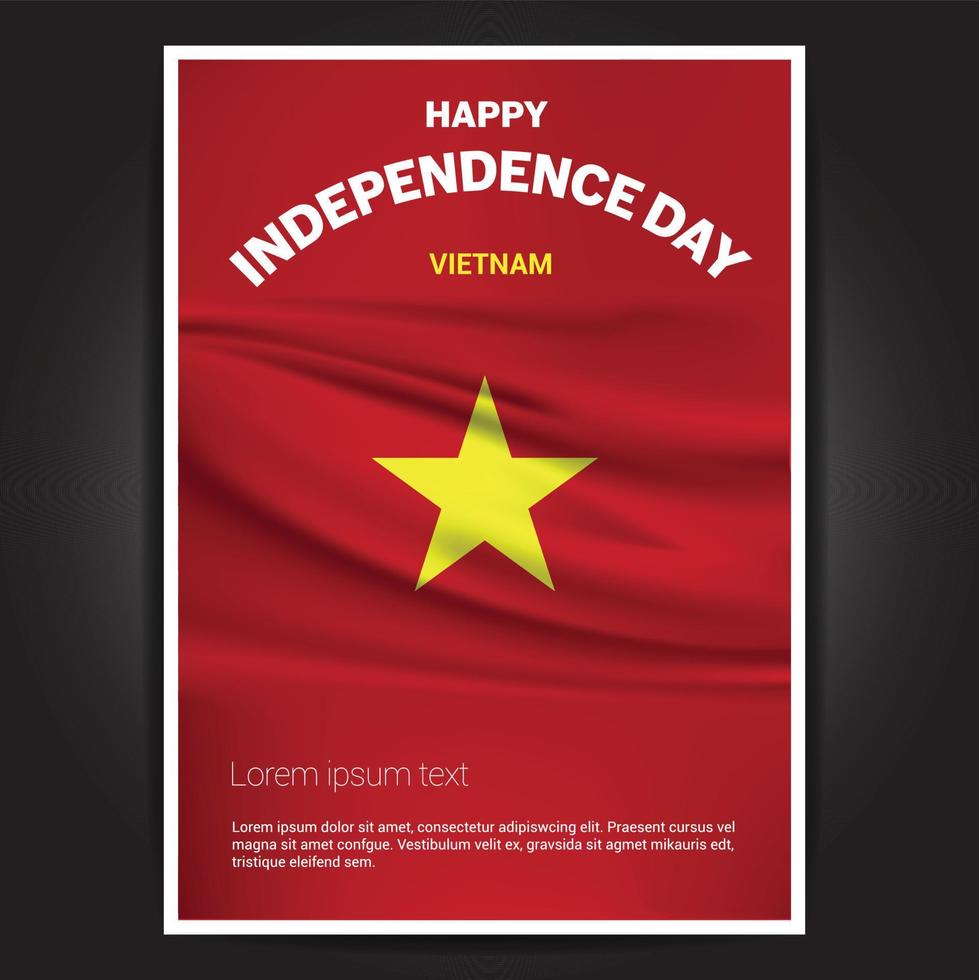 vecteur de carte de conception joyeux jour de l'indépendance avec des drapeaux