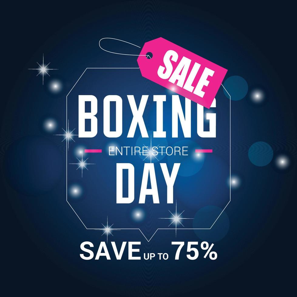 carte de vente boxing day avec vecteur de conception élégant