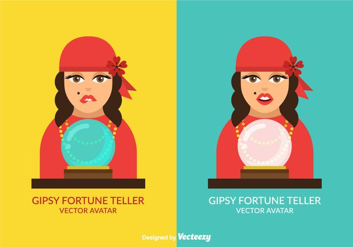 Ensemble d'avatar gratuit Gispy Fortune Teller vecteur