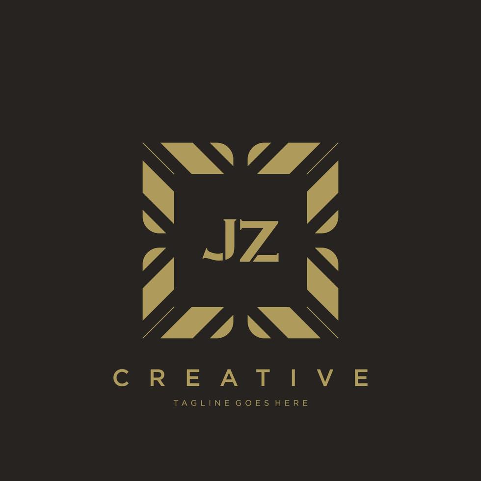 jz lettre initiale luxe ornement monogramme logo modèle vecteur