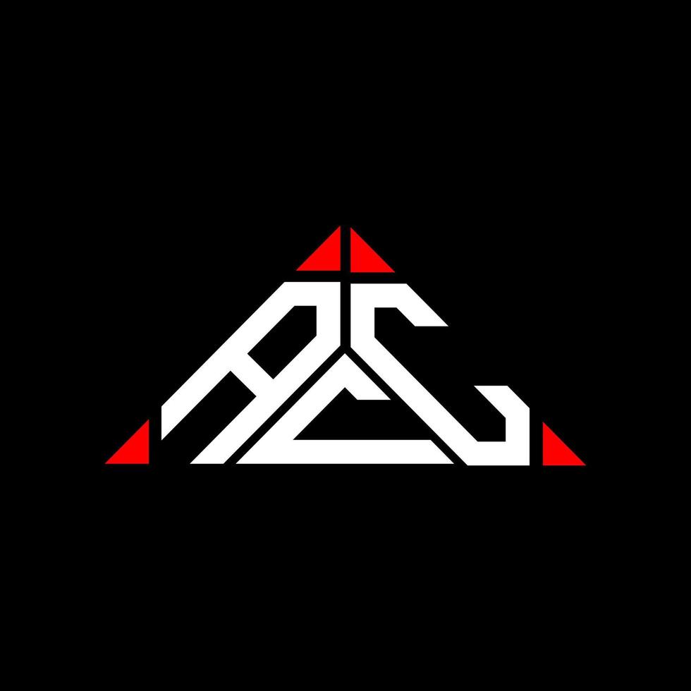 création de logo de lettre acc avec graphique vectoriel, logo acc simple et moderne en forme de triangle. vecteur