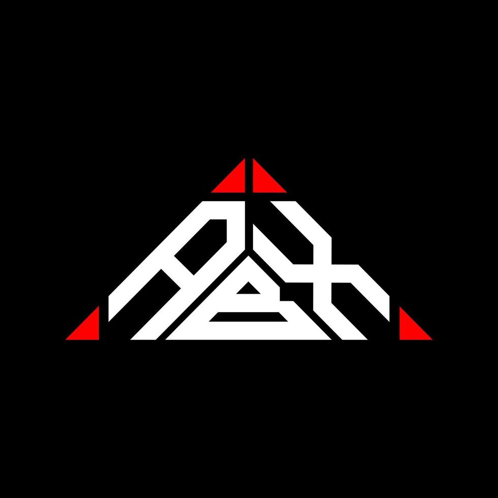 conception créative du logo abx letter avec graphique vectoriel, logo abx simple et moderne en forme de triangle. vecteur
