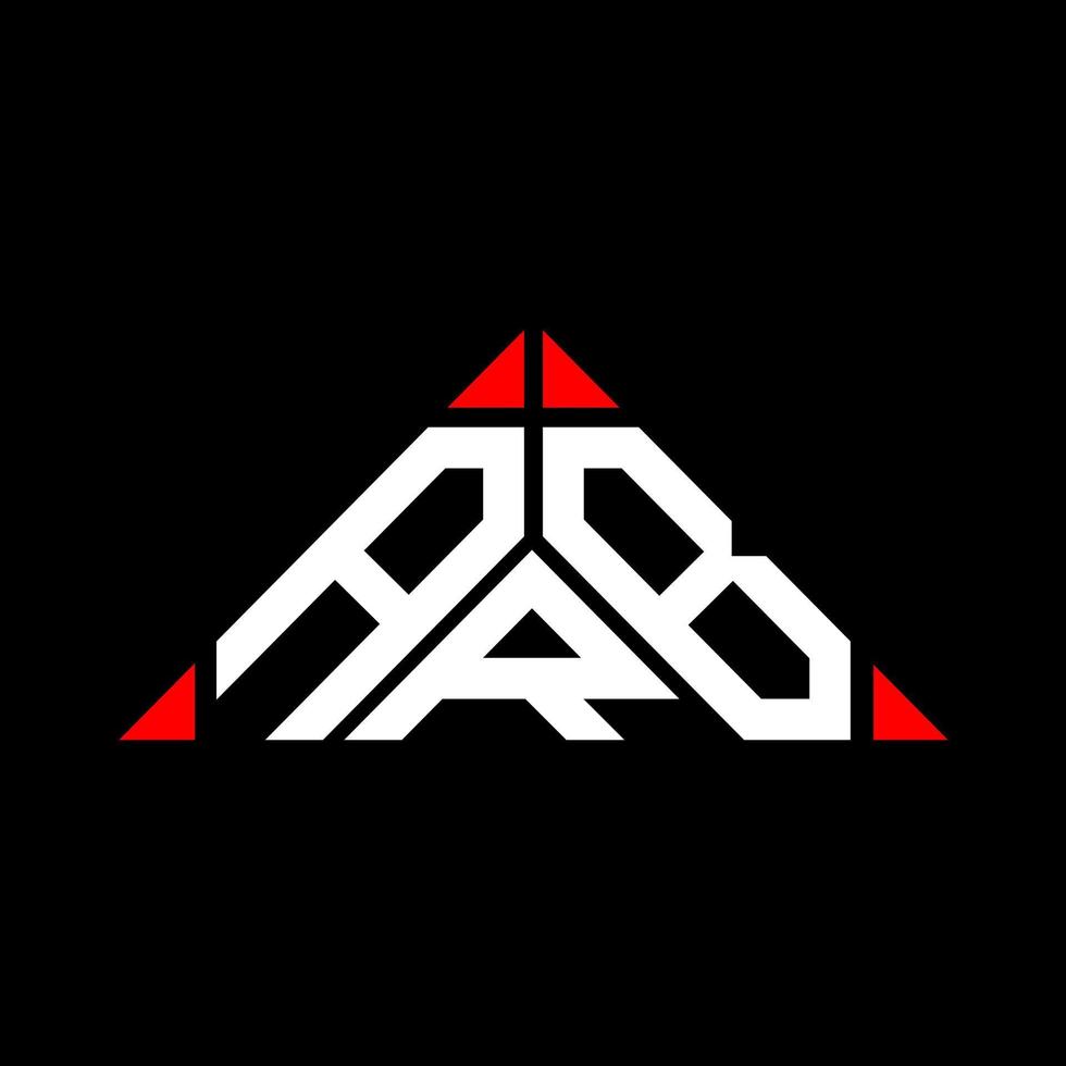 conception créative du logo de lettre arb avec graphique vectoriel, logo arb simple et moderne en forme de triangle. vecteur