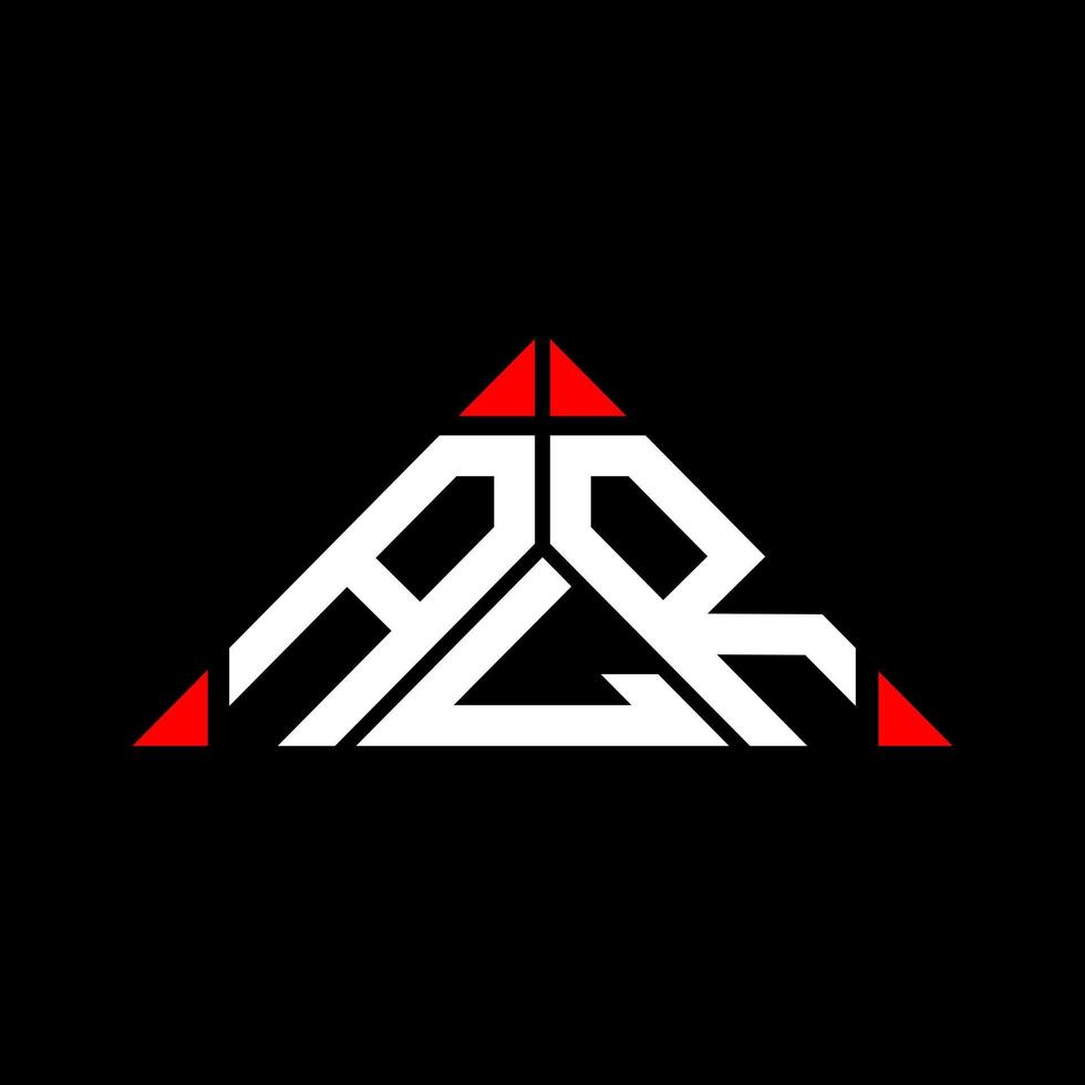 conception créative du logo de lettre alr avec graphique vectoriel, logo alr simple et moderne en forme de triangle. vecteur