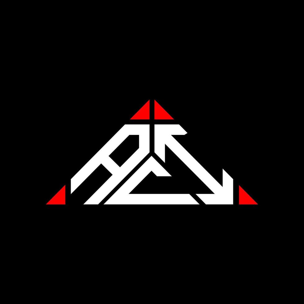 conception créative du logo aci letter avec graphique vectoriel, logo aci simple et moderne en forme de triangle. vecteur