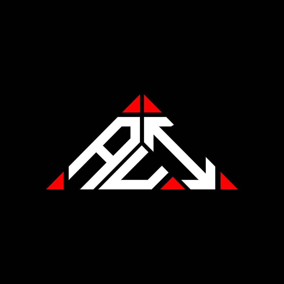 conception créative du logo de lettre aui avec graphique vectoriel, logo aui simple et moderne en forme de triangle. vecteur