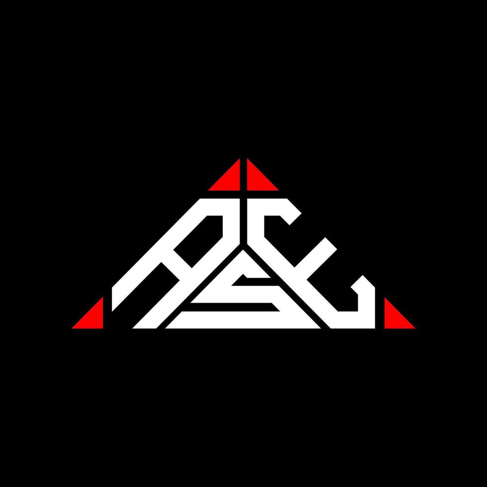 création de logo de lettre ase avec graphique vectoriel, logo ase simple et moderne en forme de triangle. vecteur