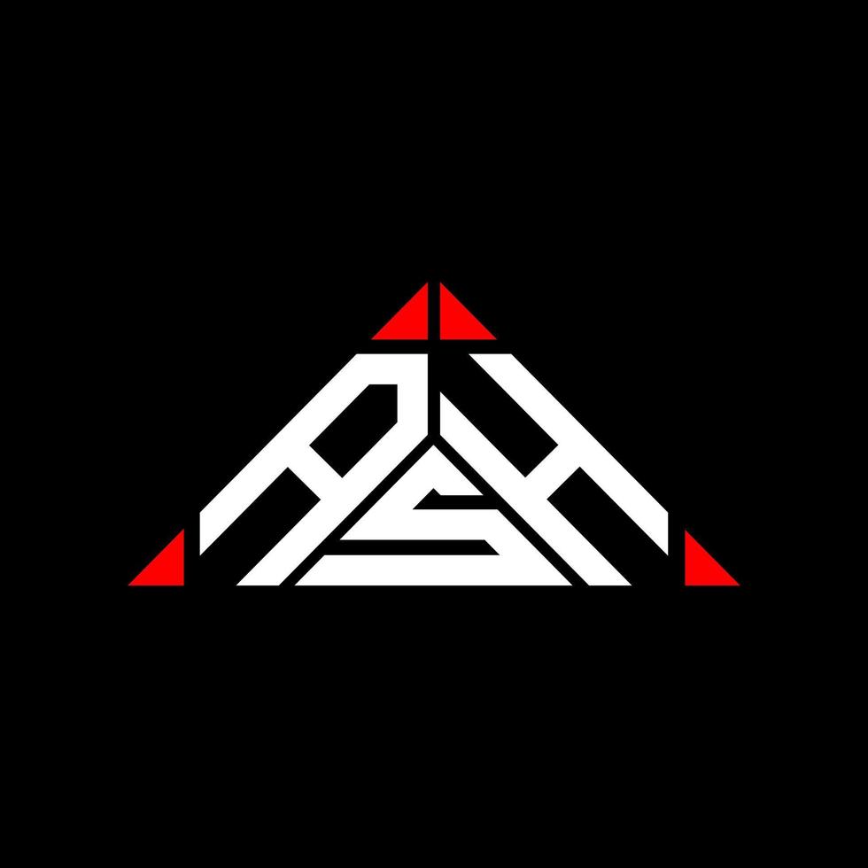 conception créative de logo de lettre de cendre avec graphique vectoriel, logo simple et moderne de cendre en forme de triangle. vecteur