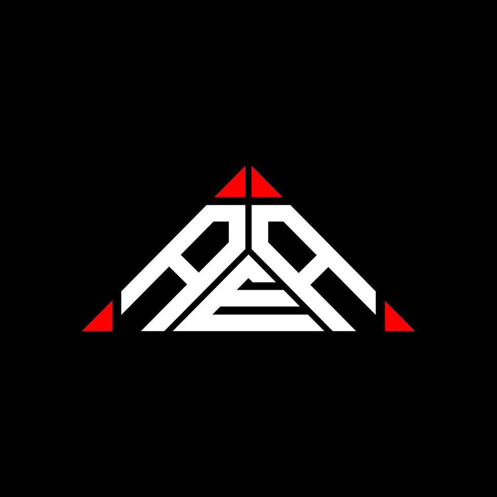 conception créative du logo aea letter avec graphique vectoriel, logo aea simple et moderne en forme de triangle. vecteur