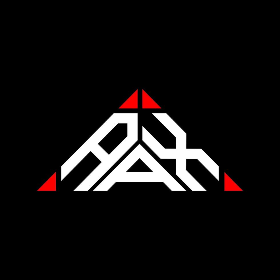 création de logo de lettre aax avec graphique vectoriel, logo aax simple et moderne en forme de triangle. vecteur