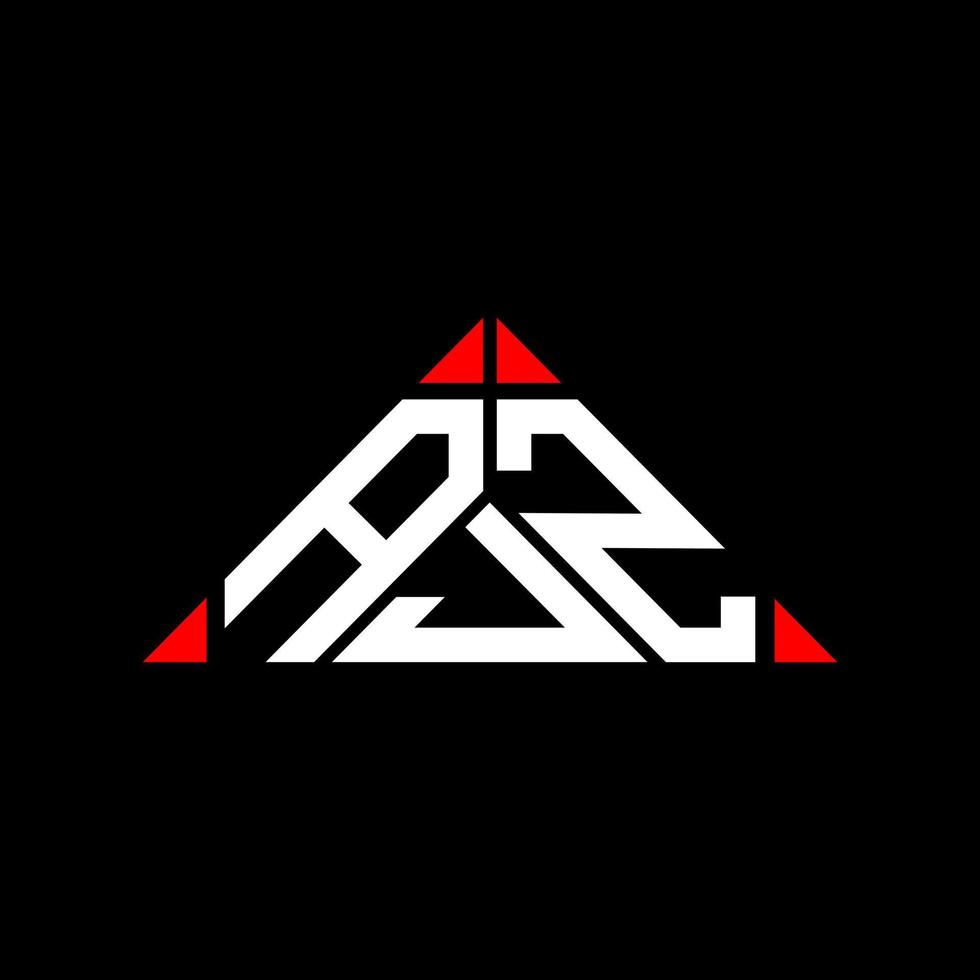 création de logo de lettre ajz avec graphique vectoriel, logo ajz simple et moderne en forme de triangle. vecteur