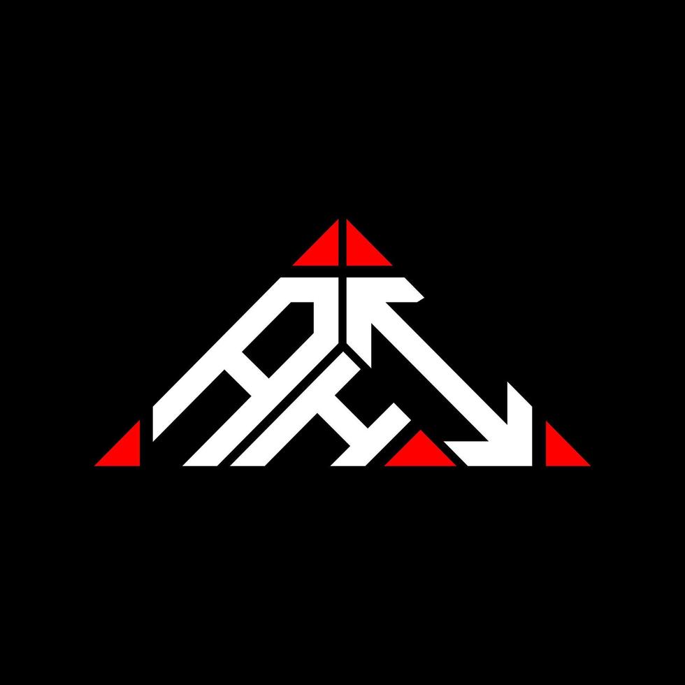 création de logo de lettre ahi avec graphique vectoriel, logo ahi simple et moderne en forme de triangle. vecteur