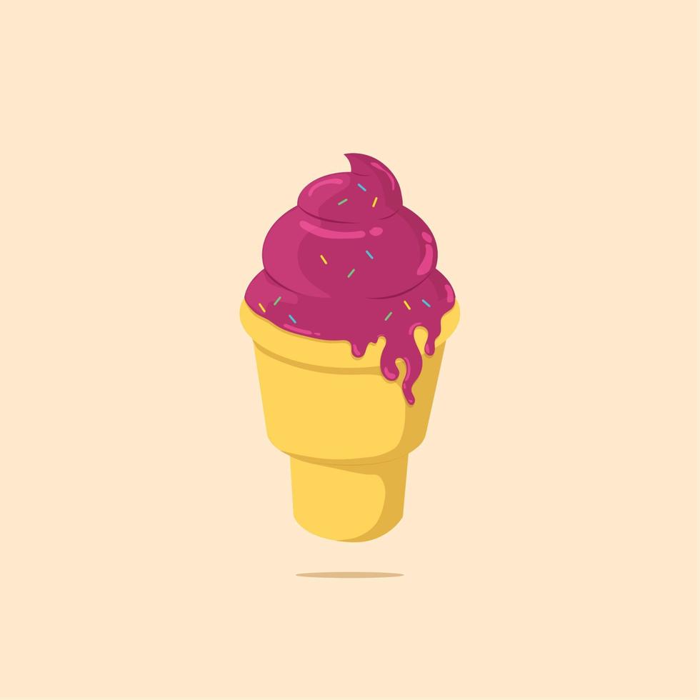 croquis de crème glacée isolé illustration vectorielle de menu de restauration rapide vecteur