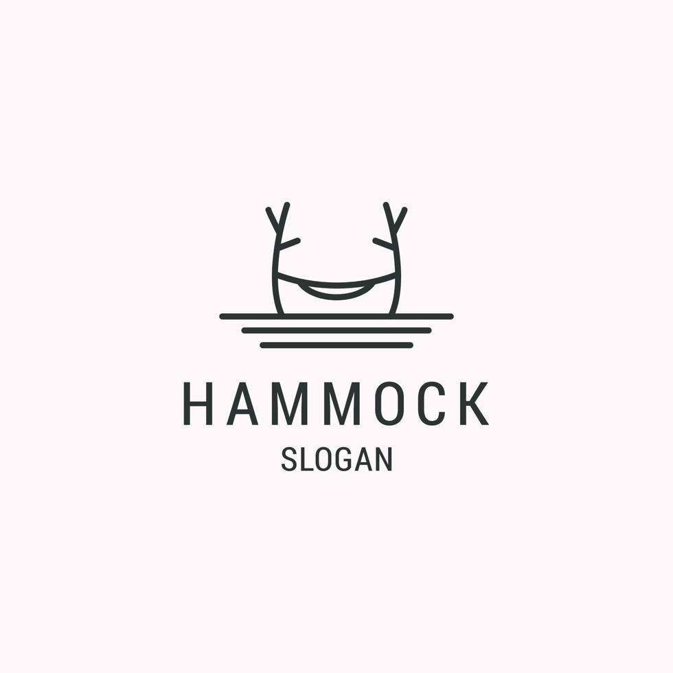 modèle de conception plate icône logo hamac vecteur